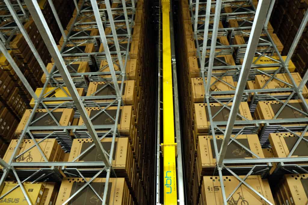 The warehouse of Kettler Alu-Rad was filled to more than 90 percent of capacity in mid-March.