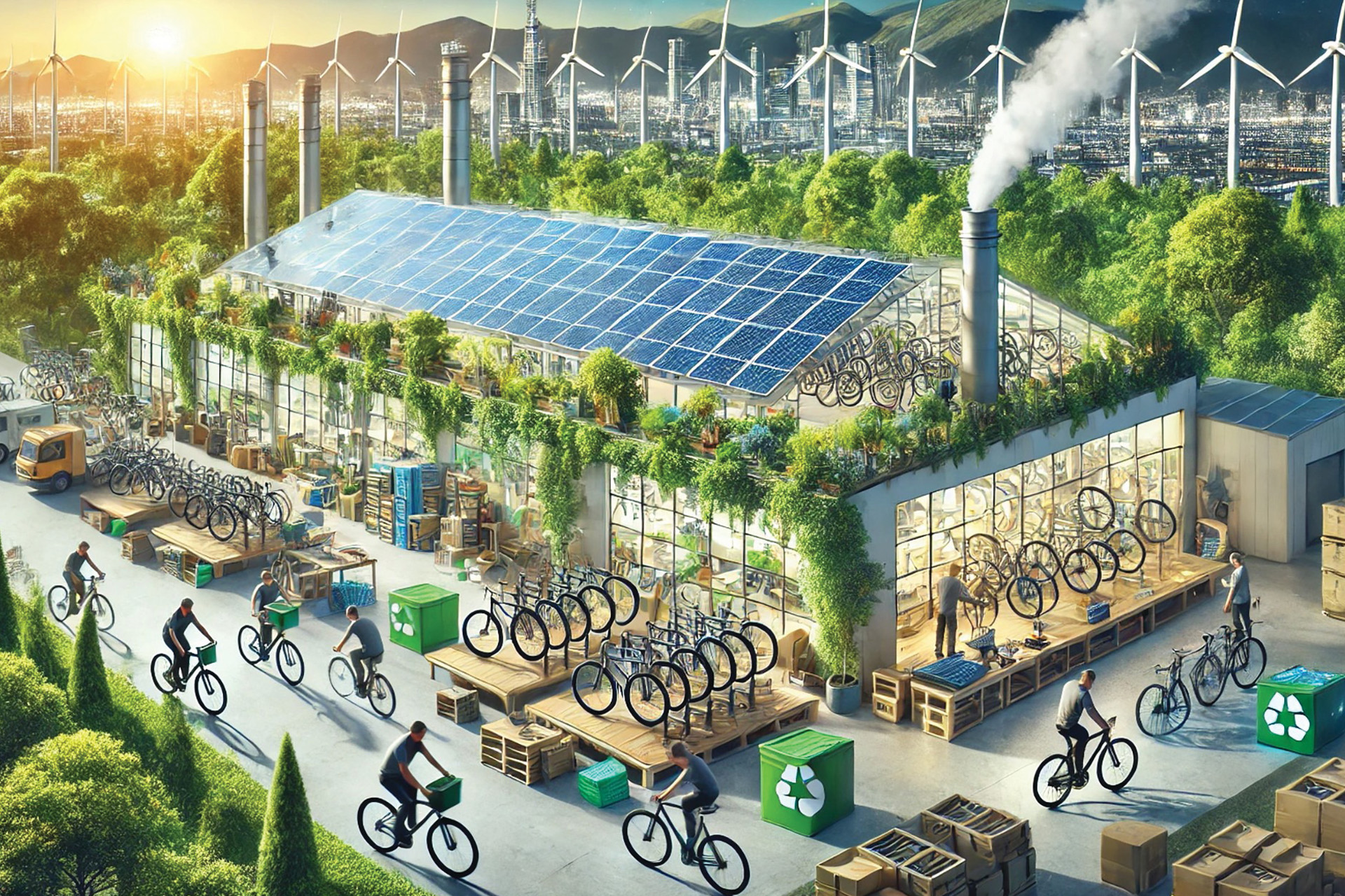 Sustainability continues to be a focus topic for many companies in the bicycle industry. (Photo: ChatGPT)